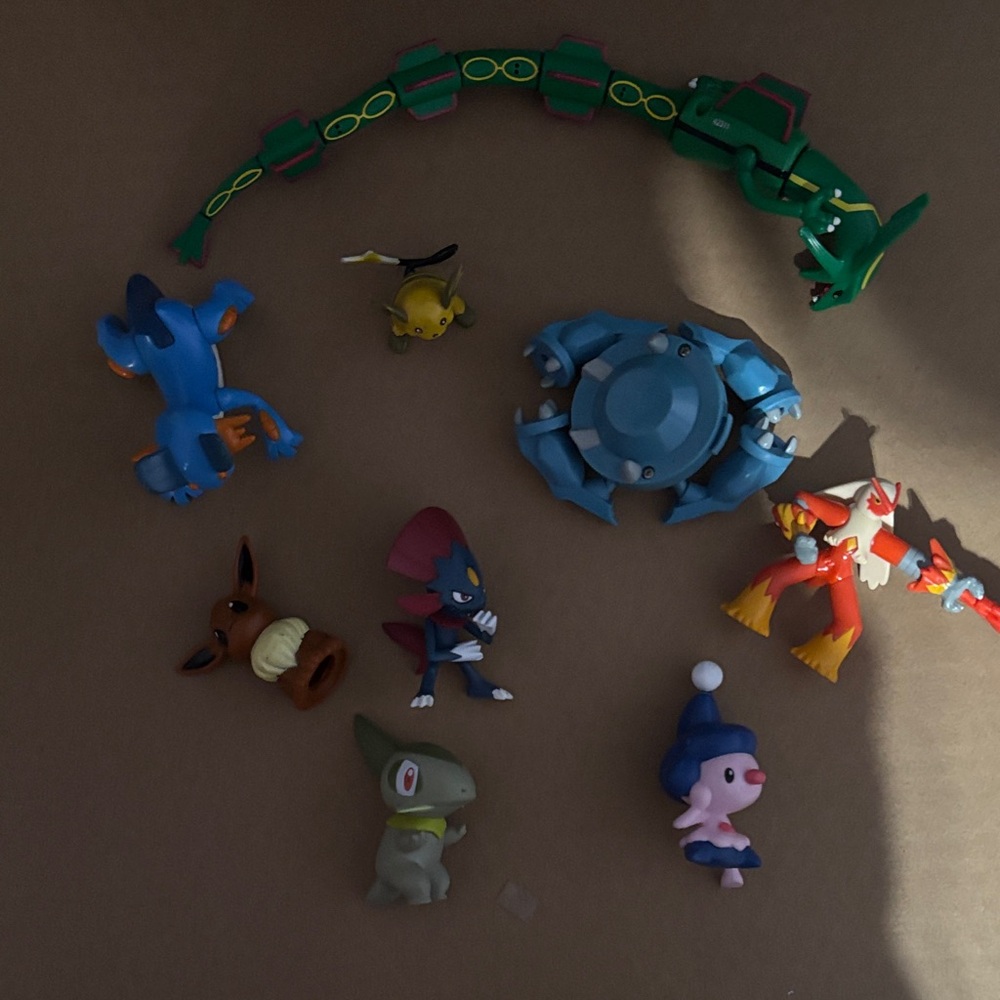 Pokemon family figurines.